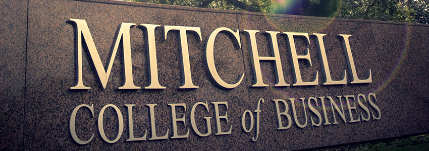 Mitchell College of Business Sign